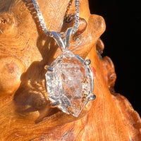 Herkimer Diamond Pendant Sterling Silver #6082-Moldavite Life