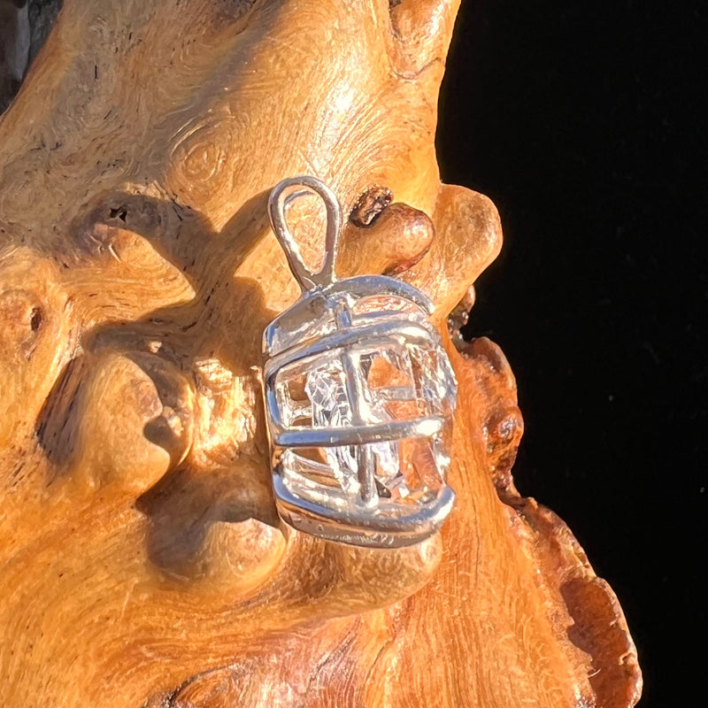 Herkimer Diamond Pendant Sterling Silver #6091-Moldavite Life