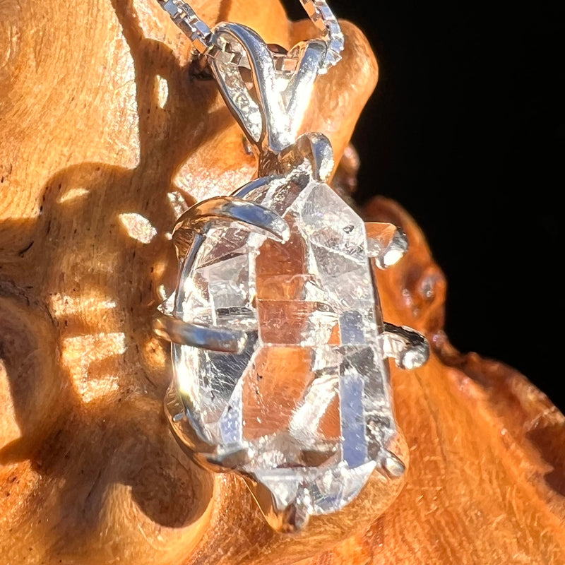 Herkimer Diamond Pendant Sterling Silver #6094-Moldavite Life