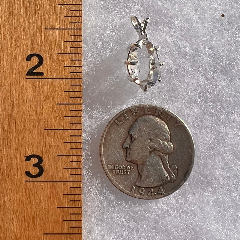 Herkimer Diamond Pendant Sterling Silver #6094-Moldavite Life