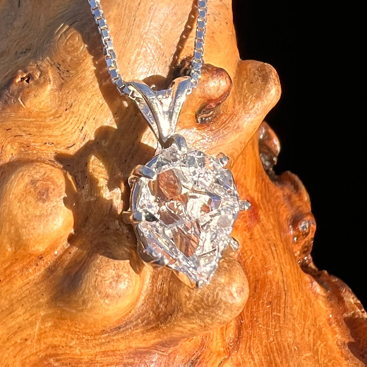 Herkimer Diamond Pendant Sterling Silver #6098-Moldavite Life