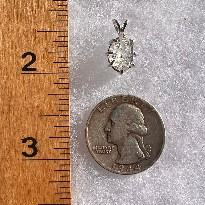 Herkimer Diamond Pendant Sterling Silver #6099-Moldavite Life