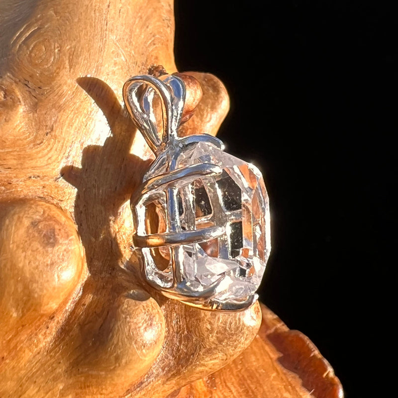 Herkimer Diamond Pendant Sterling Silver #6100-Moldavite Life