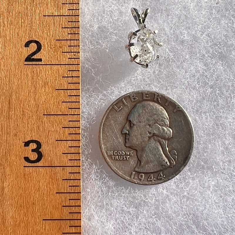 Herkimer Diamond Pendant Sterling Silver #6101-Moldavite Life