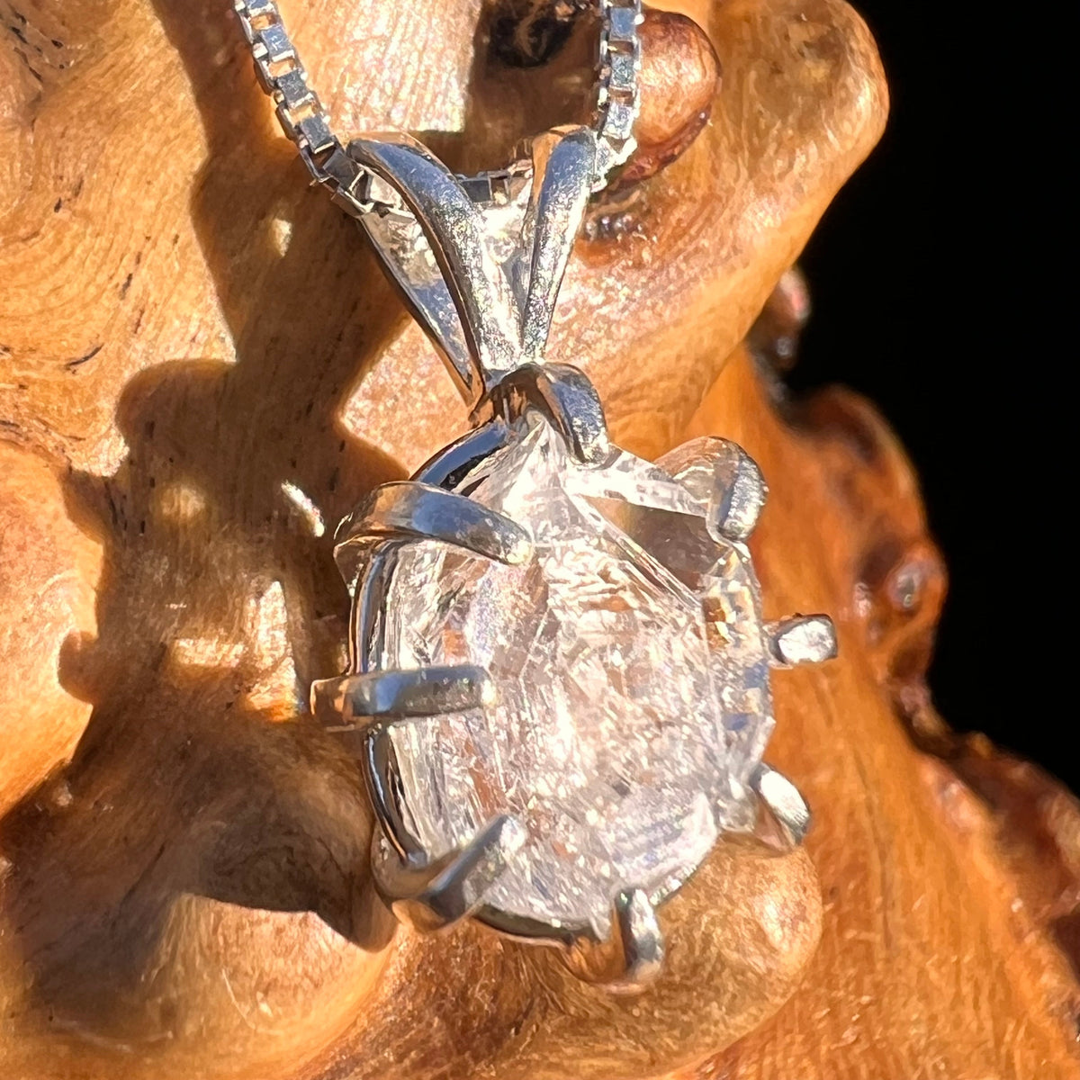Herkimer Diamond Pendant Sterling Silver #6106-Moldavite Life