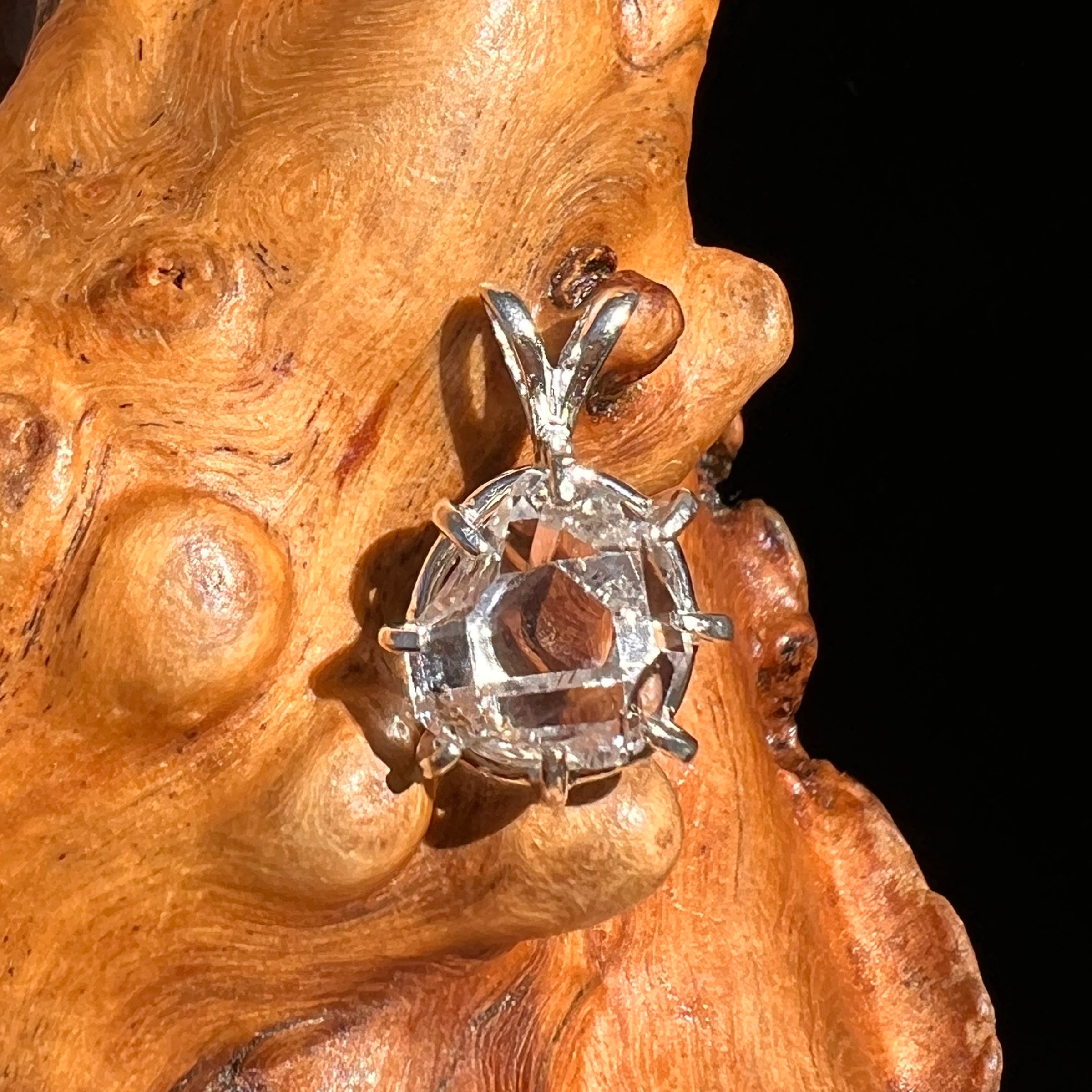 Herkimer Diamond Pendant Sterling Silver #6124-Moldavite Life