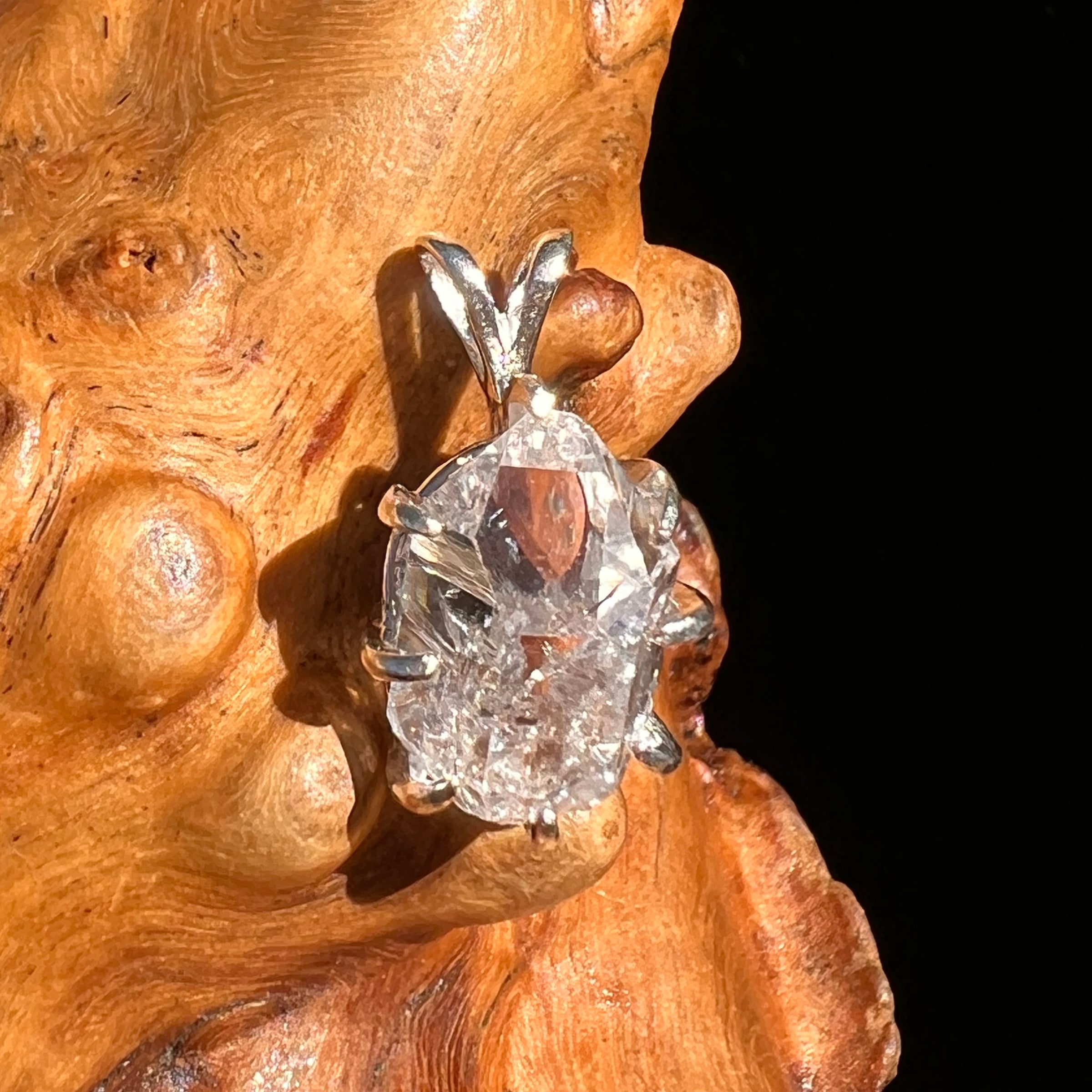 Herkimer Diamond Pendant Sterling Silver #6128-Moldavite Life