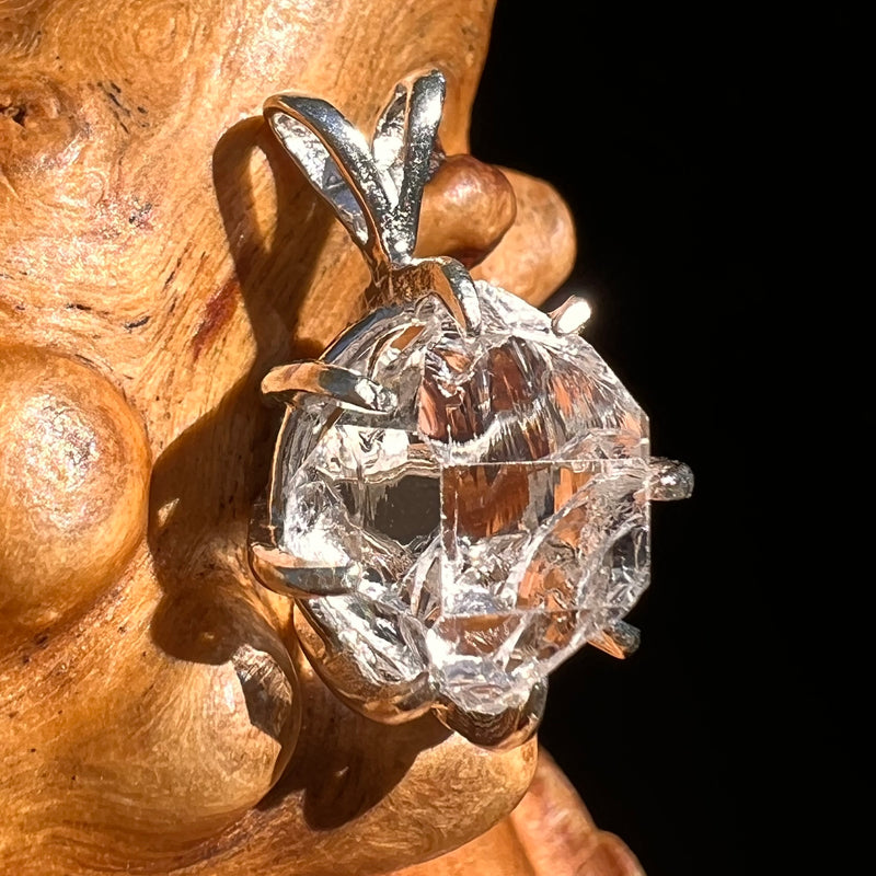 Herkimer Diamond Pendant Sterling Silver #6131-Moldavite Life