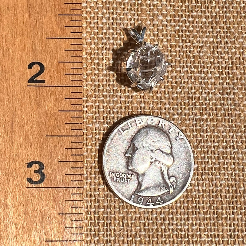 Herkimer Diamond Pendant Sterling Silver #6131-Moldavite Life
