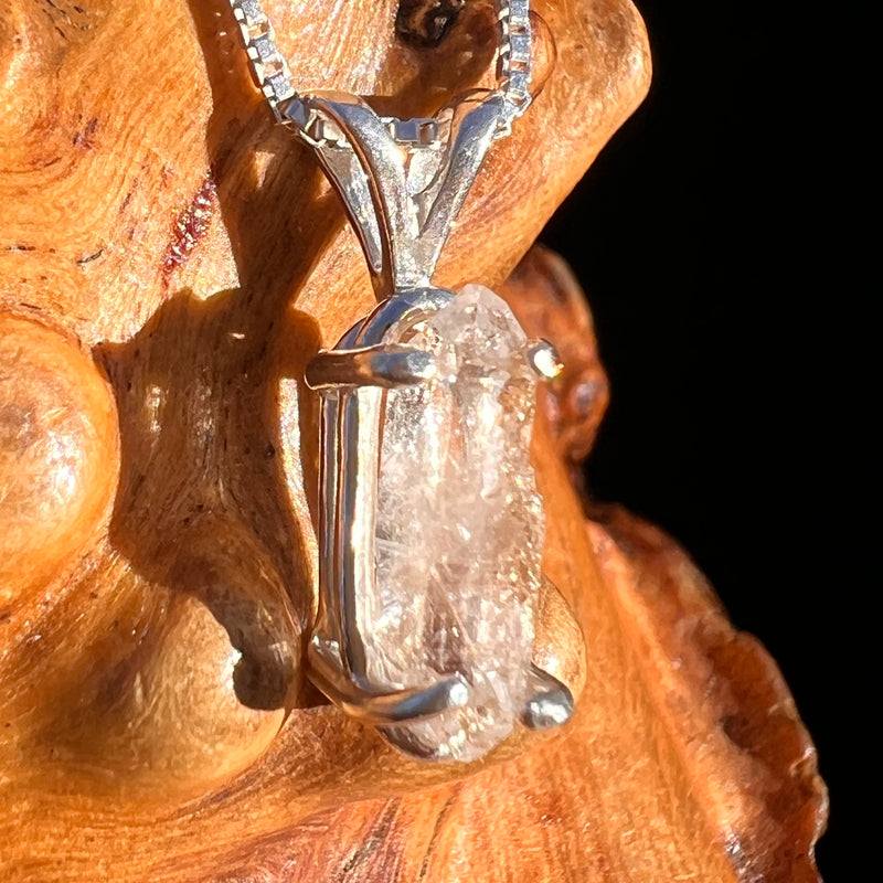 Herkimer Diamond Pendant Sterling Silver #7979-Moldavite Life