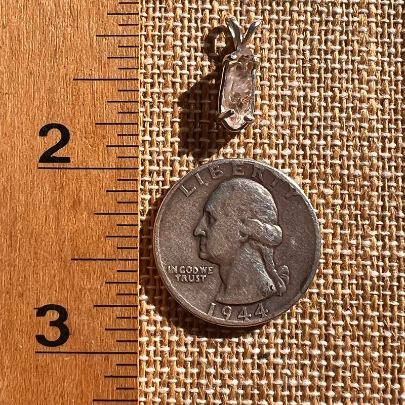Herkimer Diamond Pendant Sterling Silver #7979-Moldavite Life
