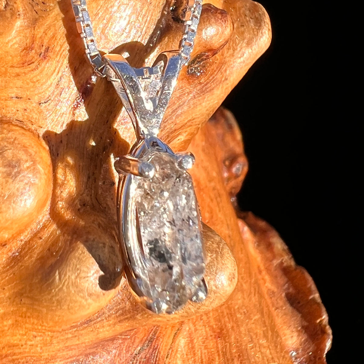 Herkimer Diamond Pendant Sterling Silver #7980-Moldavite Life