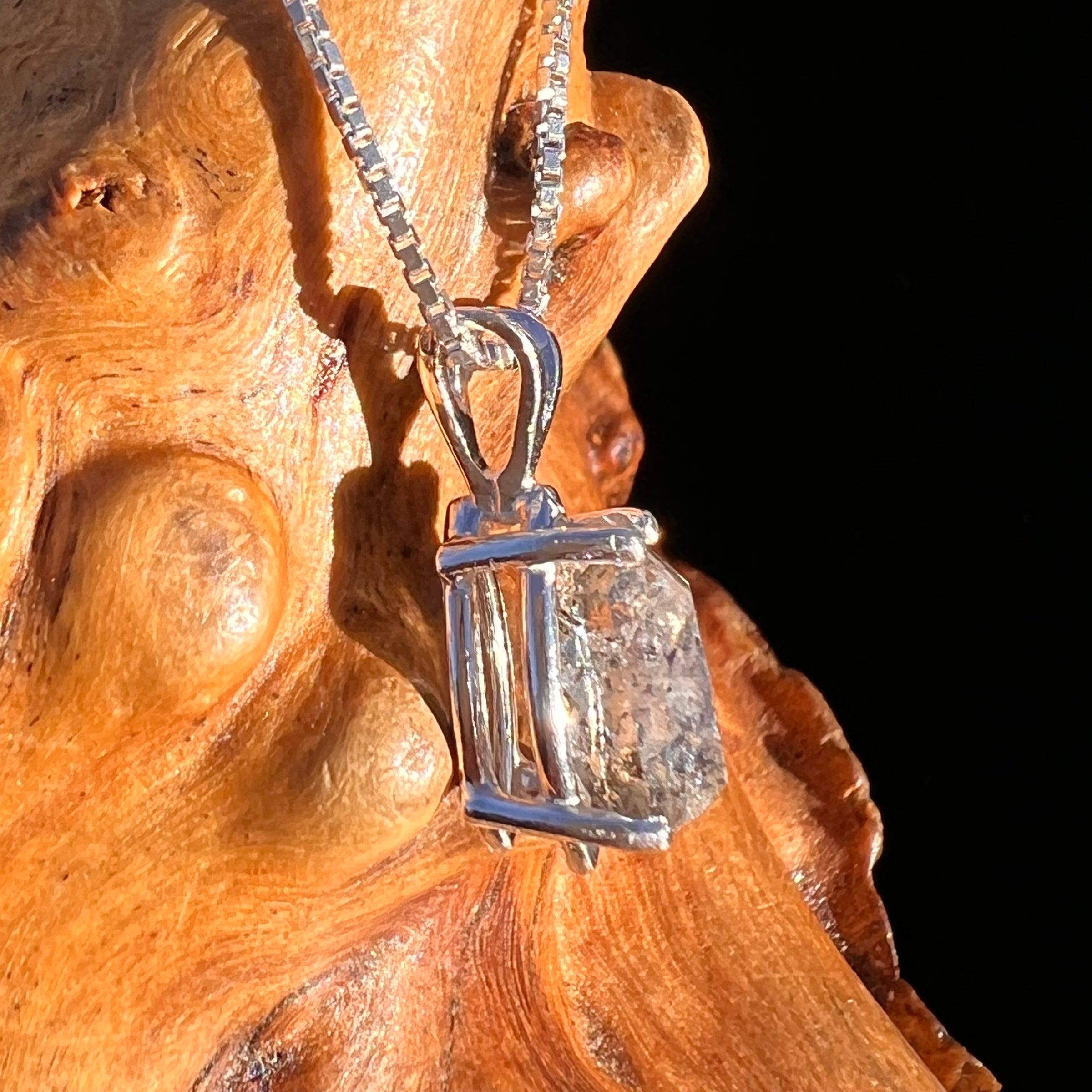 Herkimer Diamond Pendant Sterling Silver #7980-Moldavite Life