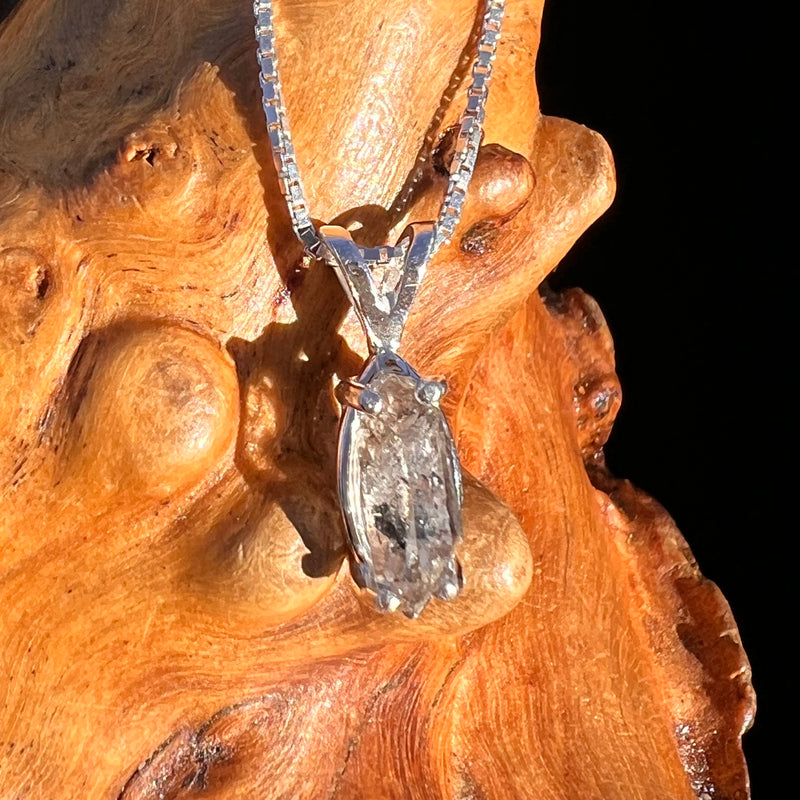 Herkimer Diamond Pendant Sterling Silver #7980-Moldavite Life