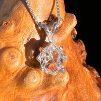 Herkimer Diamond Pendant Sterling Silver #7990-Moldavite Life