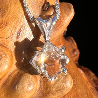 Herkimer Diamond Pendant Sterling Silver #7991-Moldavite Life