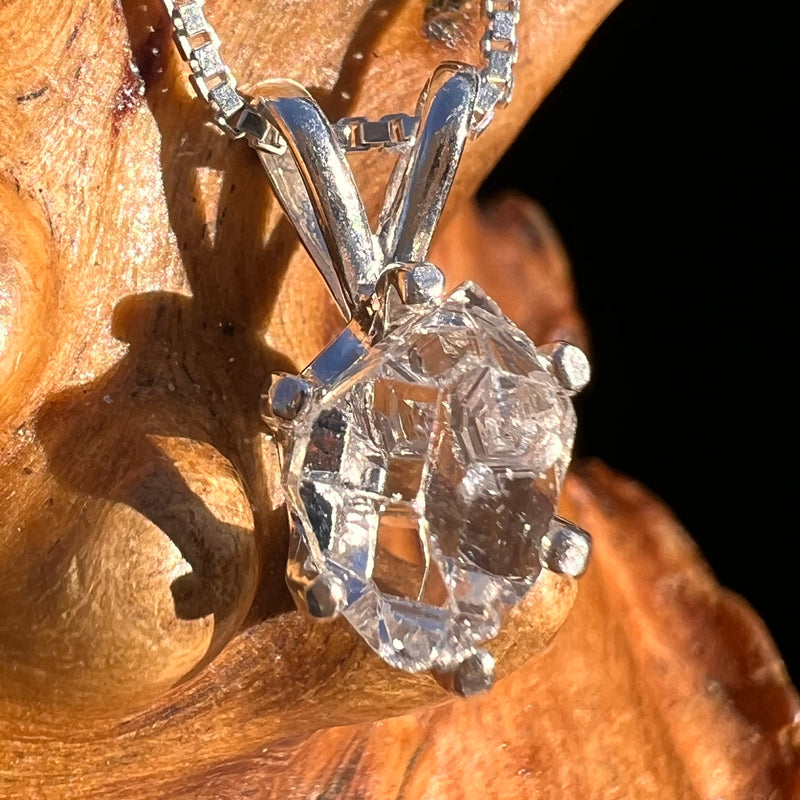 Herkimer Diamond Pendant Sterling Silver #7993-Moldavite Life