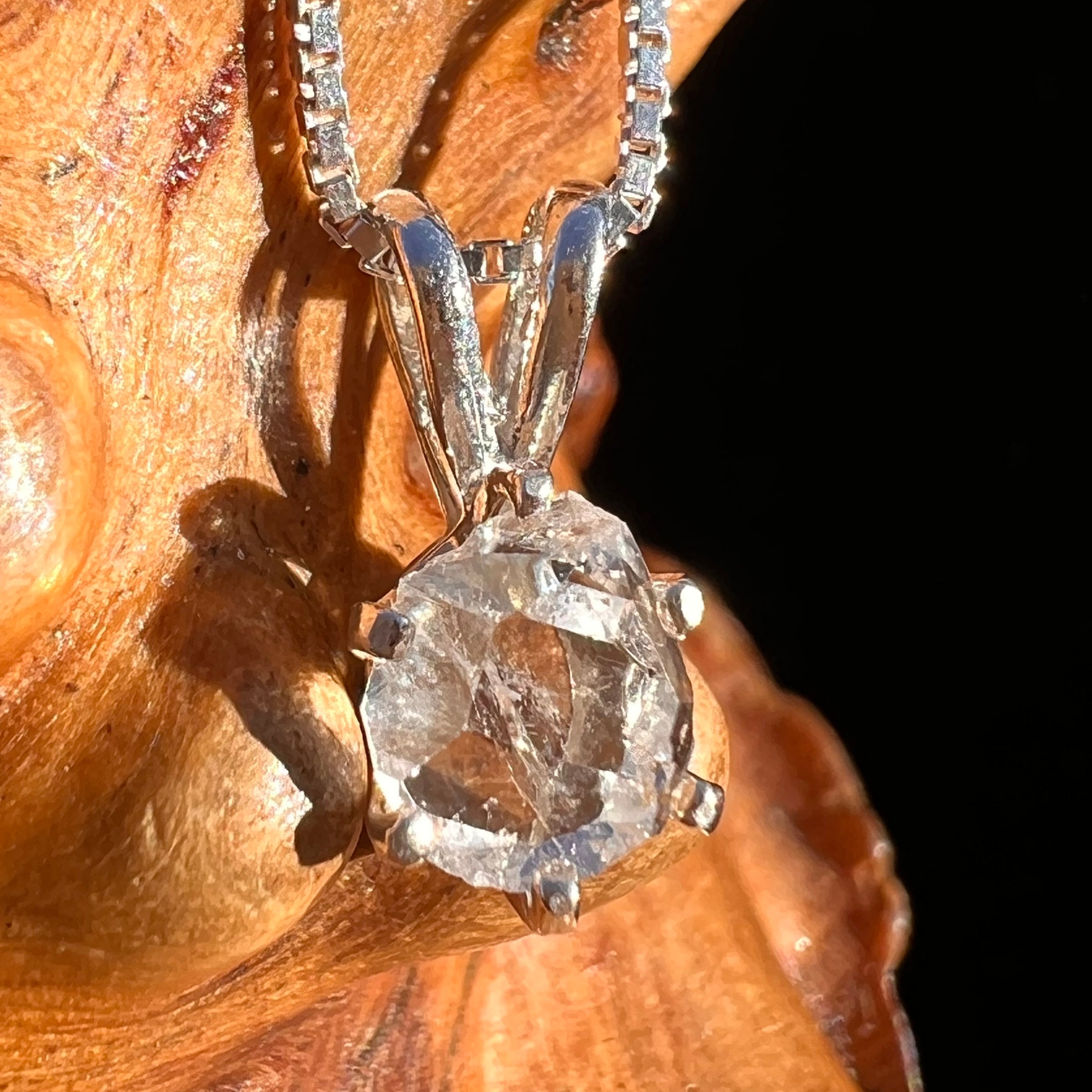 Herkimer Diamond Pendant Sterling Silver #7994-Moldavite Life