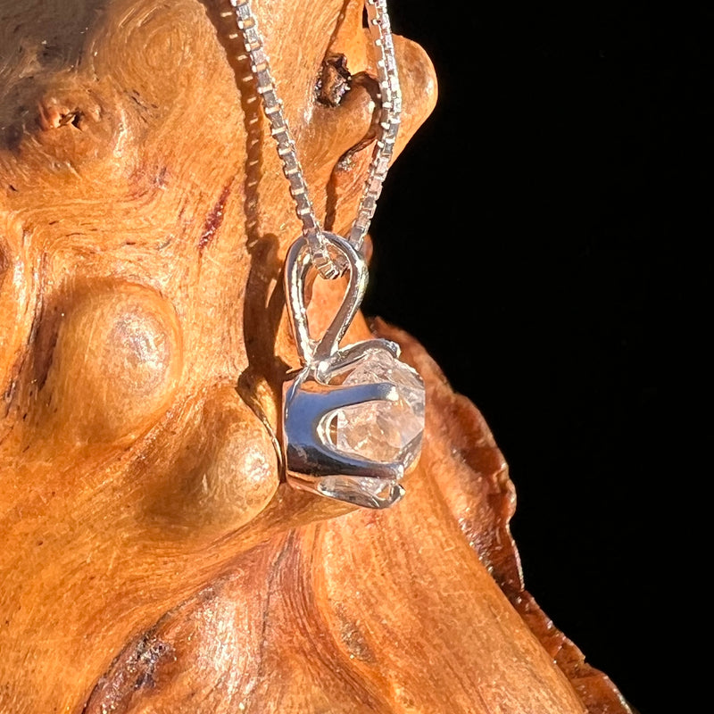 Herkimer Diamond Pendant Sterling Silver #7994-Moldavite Life