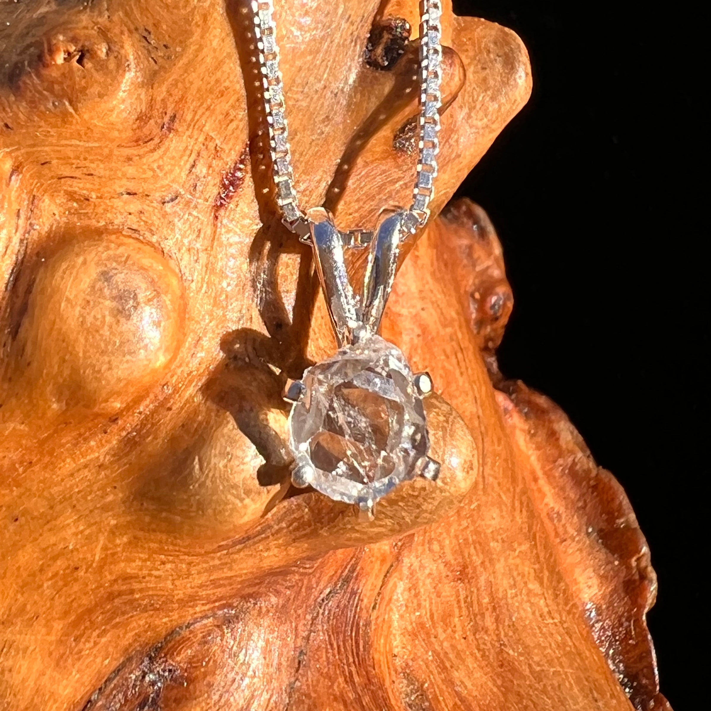 Herkimer Diamond Pendant Sterling Silver #7994-Moldavite Life