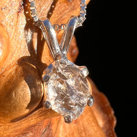 Herkimer Diamond Pendant Sterling Silver #7995-Moldavite Life