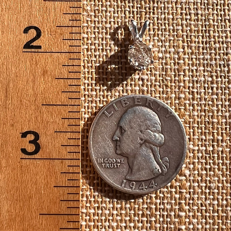 Herkimer Diamond Pendant Sterling Silver #7995-Moldavite Life