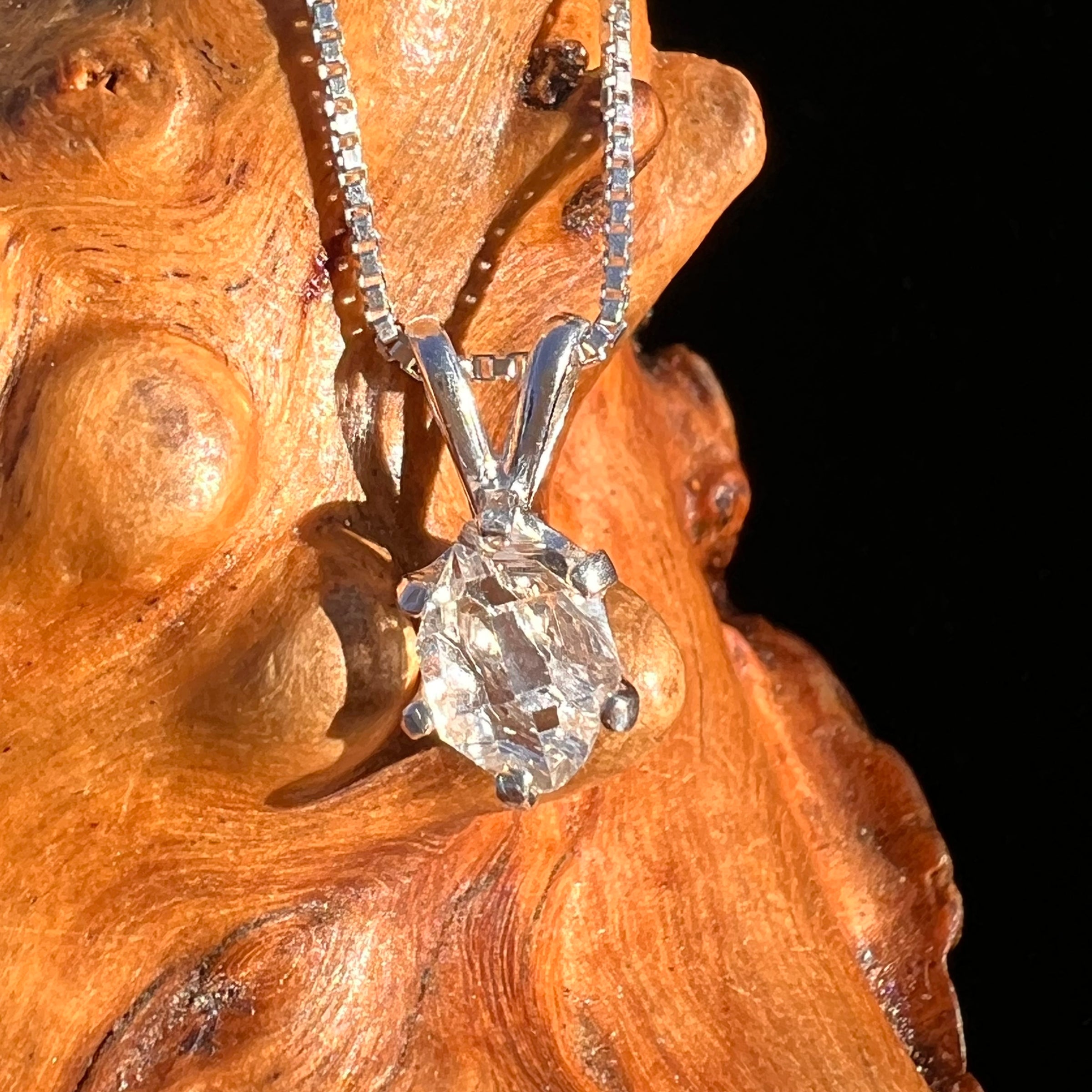 Herkimer Diamond Pendant Sterling Silver #7995-Moldavite Life