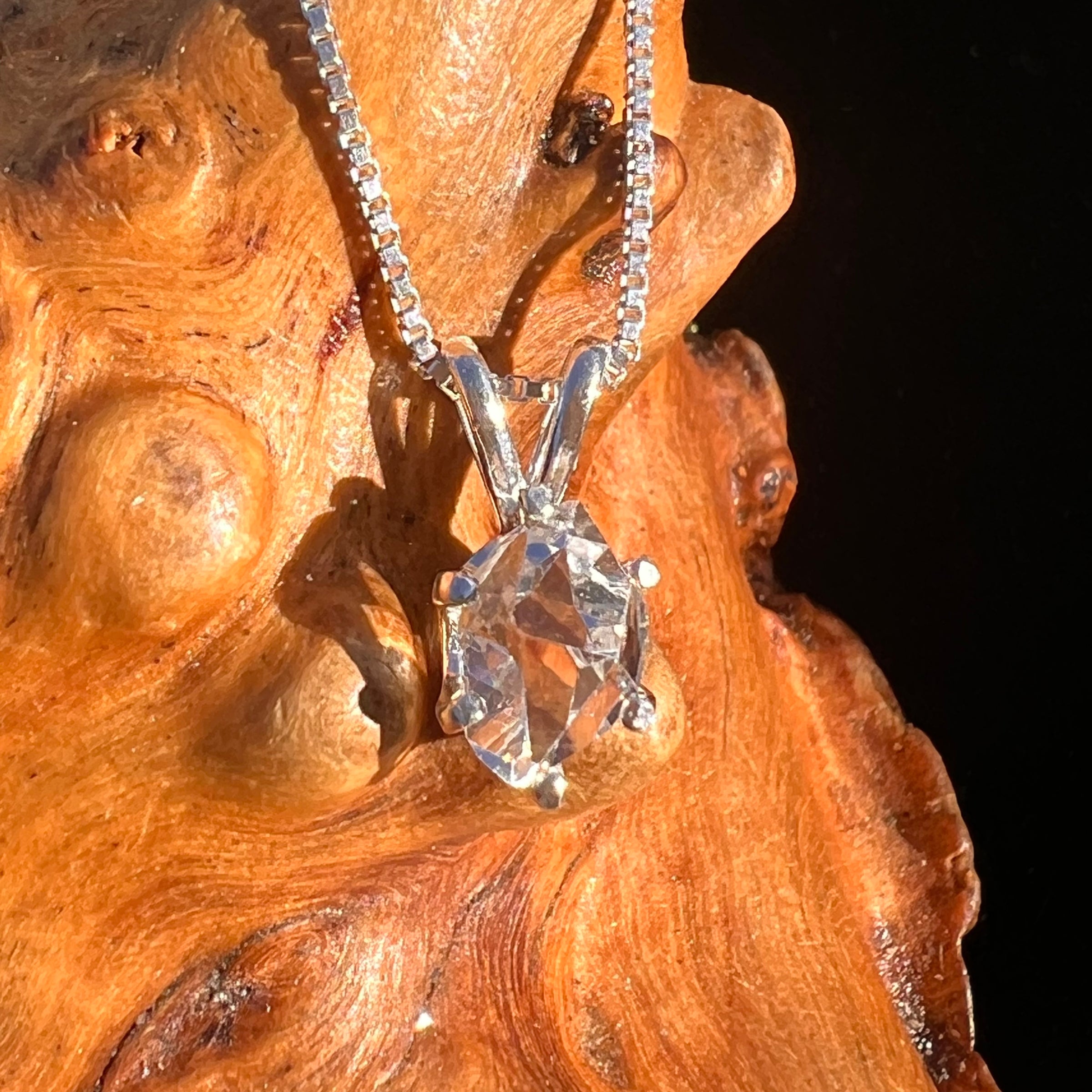 Herkimer Diamond Pendant Sterling Silver #7997-Moldavite Life