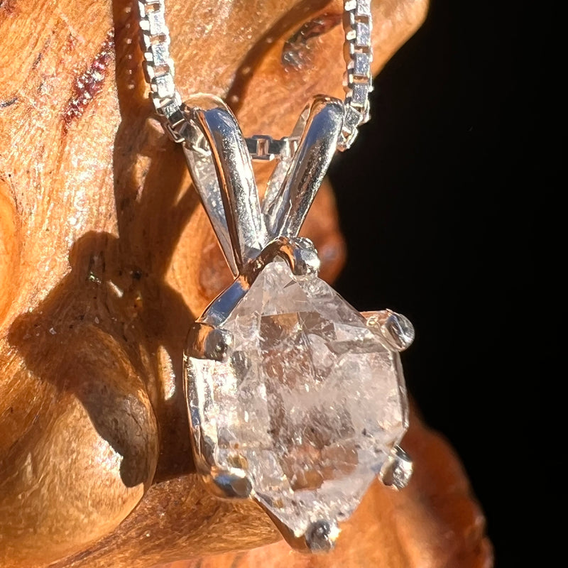 Herkimer Diamond Pendant Sterling Silver #7998-Moldavite Life