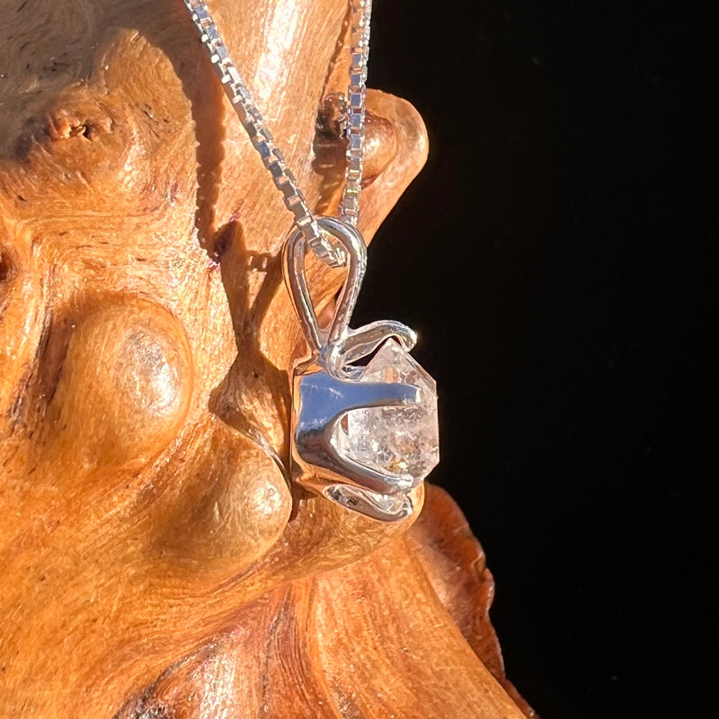Herkimer Diamond Pendant Sterling Silver #7998-Moldavite Life