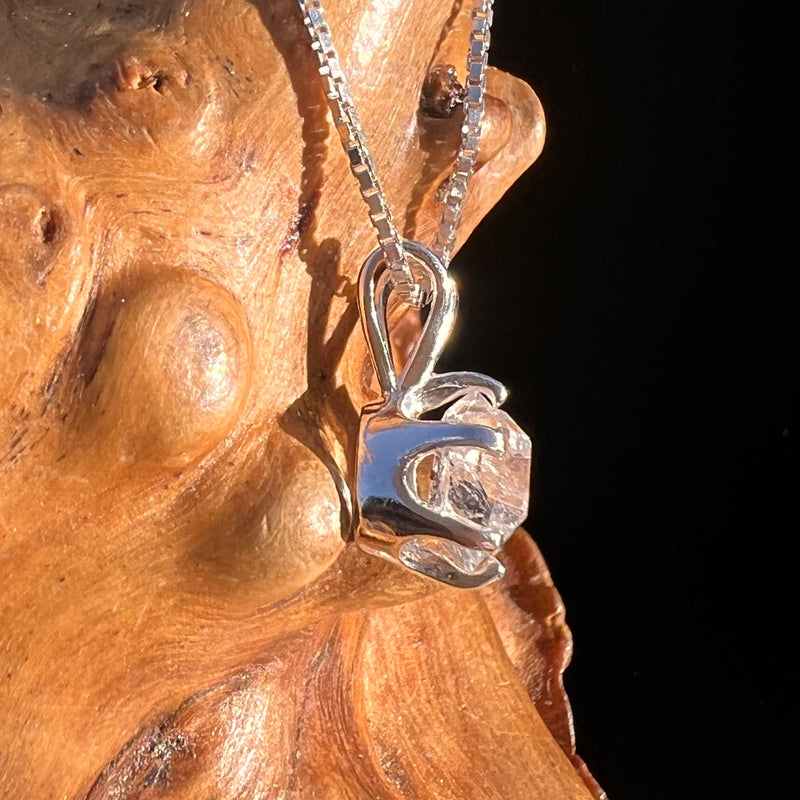 Herkimer Diamond Pendant Sterling Silver #7999-Moldavite Life