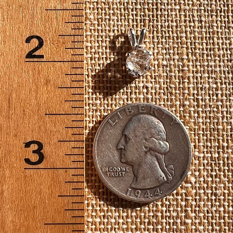 Herkimer Diamond Pendant Sterling Silver #7999-Moldavite Life
