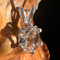 Herkimer Diamond Pendant Sterling Silver #8000-Moldavite Life