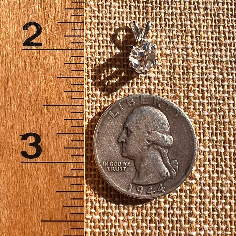 Herkimer Diamond Pendant Sterling Silver #8000-Moldavite Life