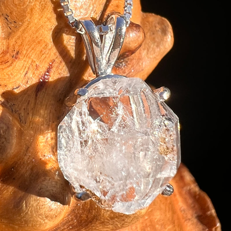 Herkimer Diamond Pendant Sterling Silver #8002-Moldavite Life