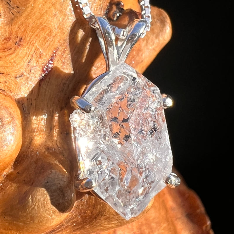 Herkimer Diamond Pendant Sterling Silver #8003-Moldavite Life