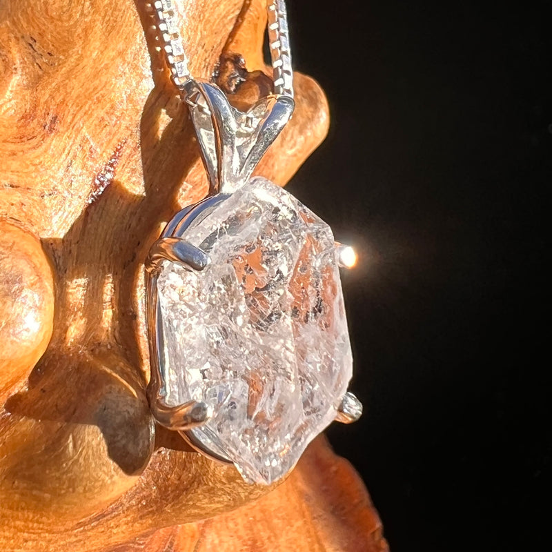 Herkimer Diamond Pendant Sterling Silver #8003-Moldavite Life