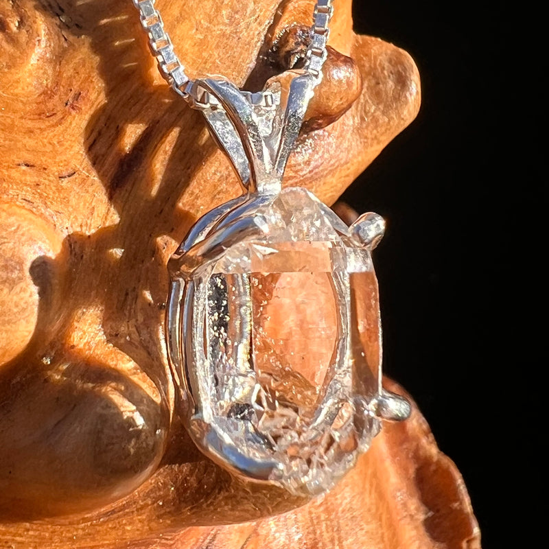 Herkimer Diamond Pendant Sterling Silver #8004-Moldavite Life
