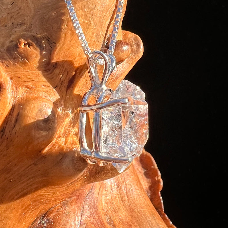 Herkimer Diamond Pendant Sterling Silver #8005-Moldavite Life