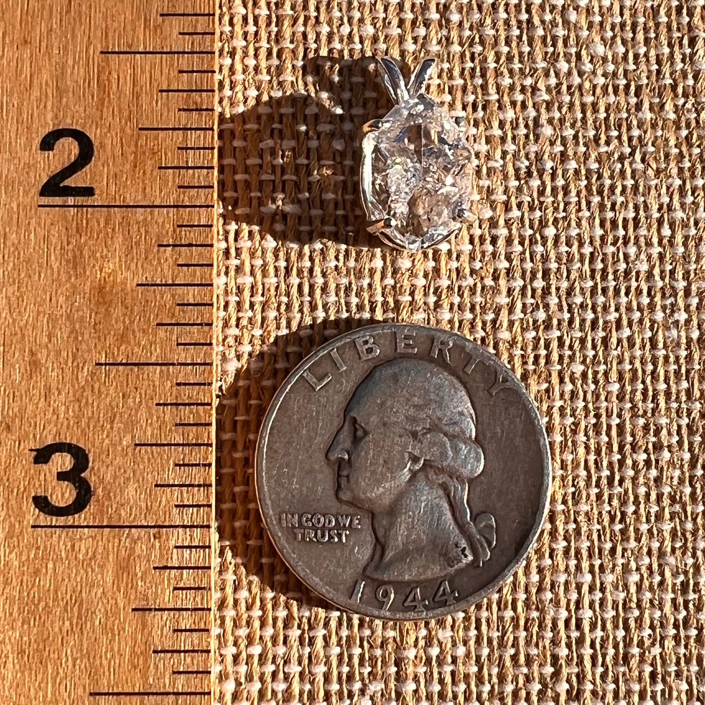 Herkimer Diamond Pendant Sterling Silver #8005-Moldavite Life