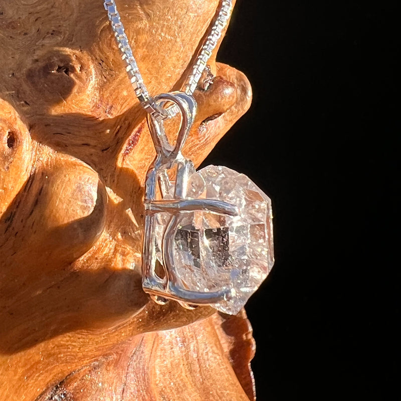 Herkimer Diamond Pendant Sterling Silver #8006-Moldavite Life