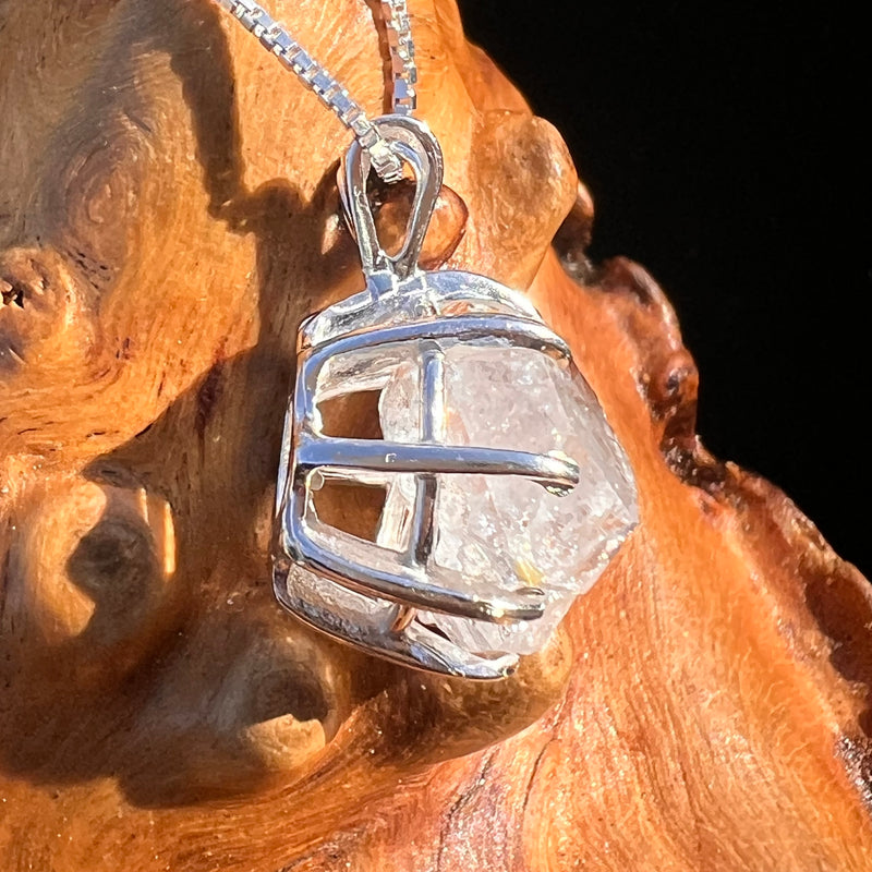 Herkimer Diamond Pendant Sterling Silver #8007-Moldavite Life