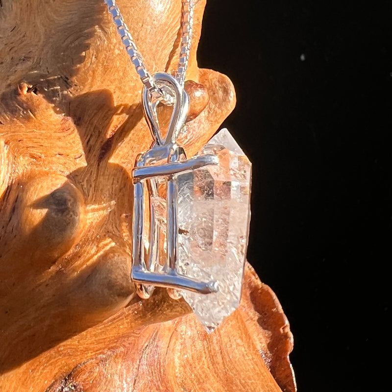 Herkimer Diamond Pendant Sterling Silver #8008-Moldavite Life