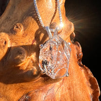 Herkimer Diamond Pendant Sterling Silver #8009-Moldavite Life