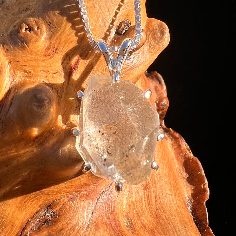 Herkimer Diamond Pendant Sterling Silver #8010-Moldavite Life