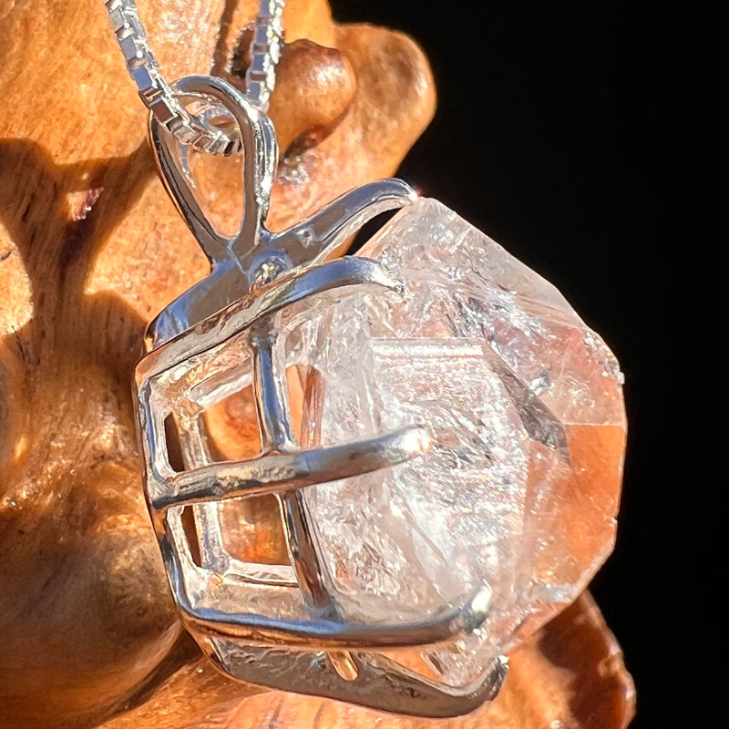 Herkimer Diamond Pendant Sterling Silver #8011-Moldavite Life