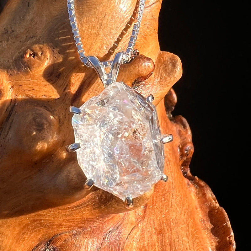 Herkimer Diamond Pendant Sterling Silver #8011-Moldavite Life