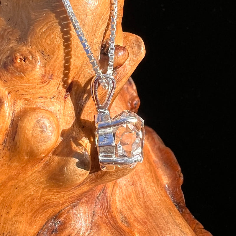 Herkimer Diamond Pendant Sterling Silver #8035-Moldavite Life