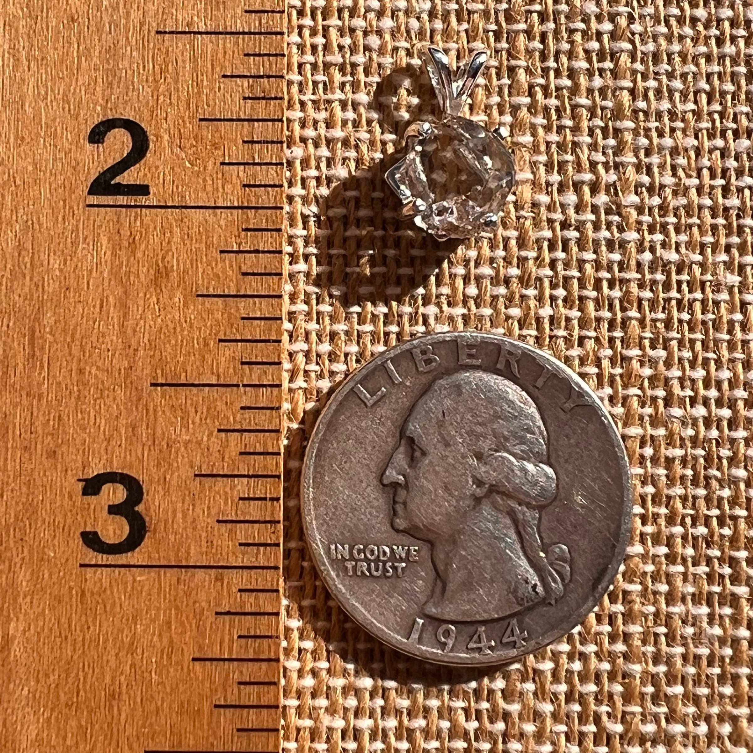 Herkimer Diamond Pendant Sterling Silver #8035-Moldavite Life