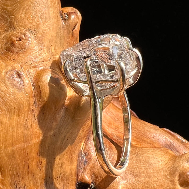 Herkimer Diamond Ring Sterling Silver Size 6.75 #5097-Moldavite Life